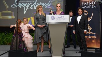 Natalia Denegri con uno de