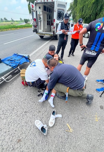 La triatleta denunció falta de cultura vial. (Instagram: Yuli Flores)