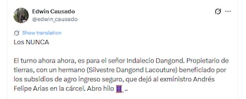 El nombramiento de Indalecio Dangond también fue objeto de críticas - crédito @edwin_causado/X