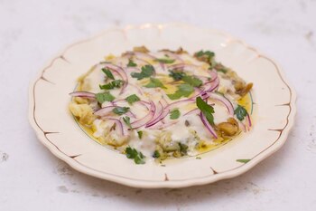 Berenjenas asadas con tahine