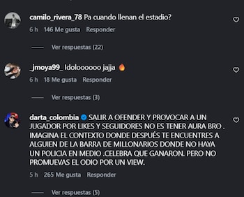 Los usuarios se fueron en contra del hincha y el streamer tras encarar a Leonardo Castro-crédito Instagram