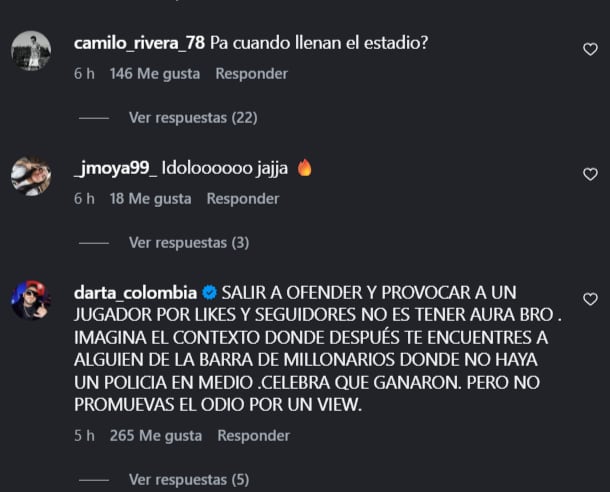 Los usuarios se fueron en contra del hincha y el streamer tras encarar a Leonardo Castro-crédito Instagram
