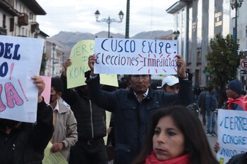 Manifestaciones en Cusco que piden