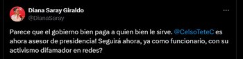 Diana Saray sobre el posible