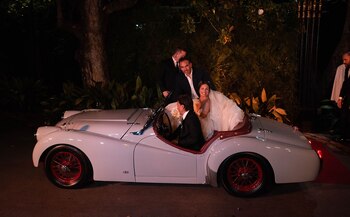 Así llegaron los novios. Foto: