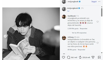 El libro del Nobel colombiano apareció en una serie de imágenes de Taehyung capturadas por Jungkook, lo que despertó cientos de comentarios - crédito @mnijungkook/Instagram