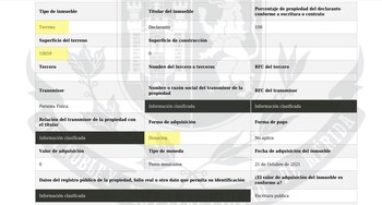 (Captura de la declaración patrimonial de Renan Barrera)