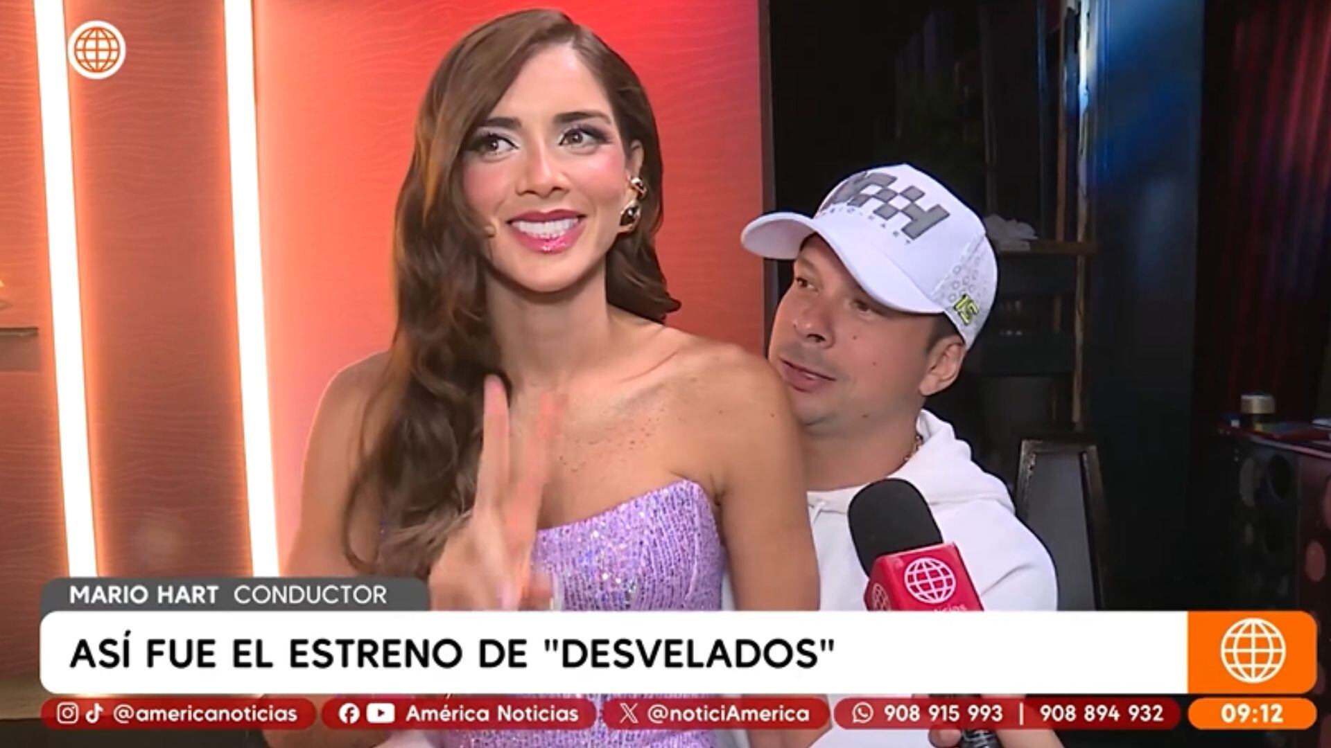 Mario Hart apoya a Korina Rivadeneira en su nuevo reto televisivo | Captura América