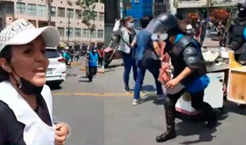 Uno de los agentes de fiscalización resultó herido de gravedad y tendrá que ser operado.