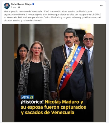 En su comunicado, López Aliaga