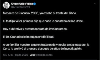 El expresidente aseguró que no