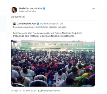 María Fernanda Cabal envió un