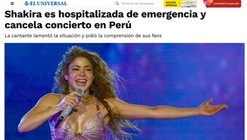 Shakira canceló su concierto en