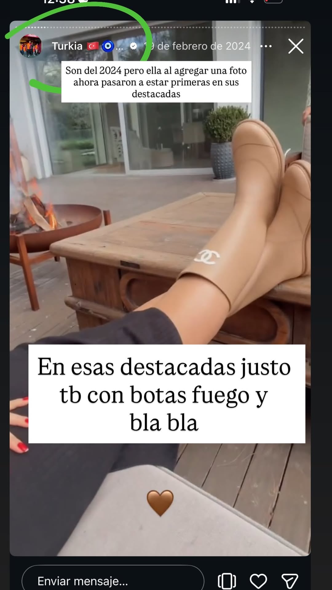 Juariu mostró que el delantero se sacó una foto similar a Wanda en el año 2024