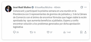La reunión buscará una fórmula que permita conciliar los beneficios sociales con la sostenibilidad empresarial. Tomada de X