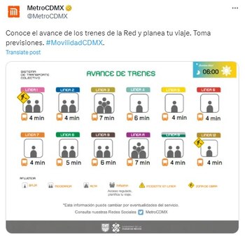 Las líneas presentan retrasos de