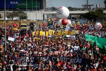 Manifestación este sábado en Brasilia