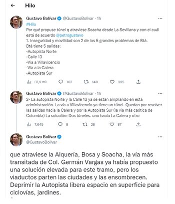 Tuit (Hilo) Gustavo Bolívar