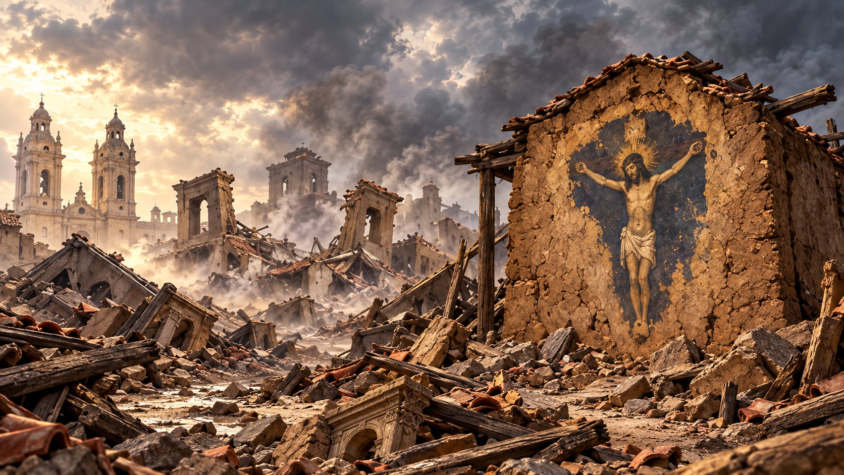 La pintura original del Señor de los Milagros: historia del mural que sobrevivió a un terremoto
