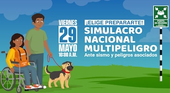 El simulacro se llevará a cabo este viernes 29 de mayo - Créditos: Indeci.