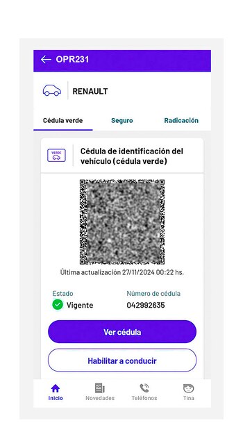 En la tercera página se puede entrar a la habilitación