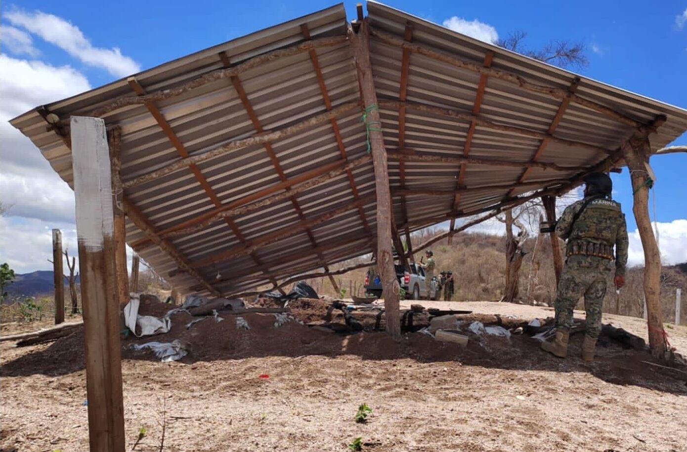 Los campamento estaban abandonado; no hubo personas detenidas(SSP Sinaloa)