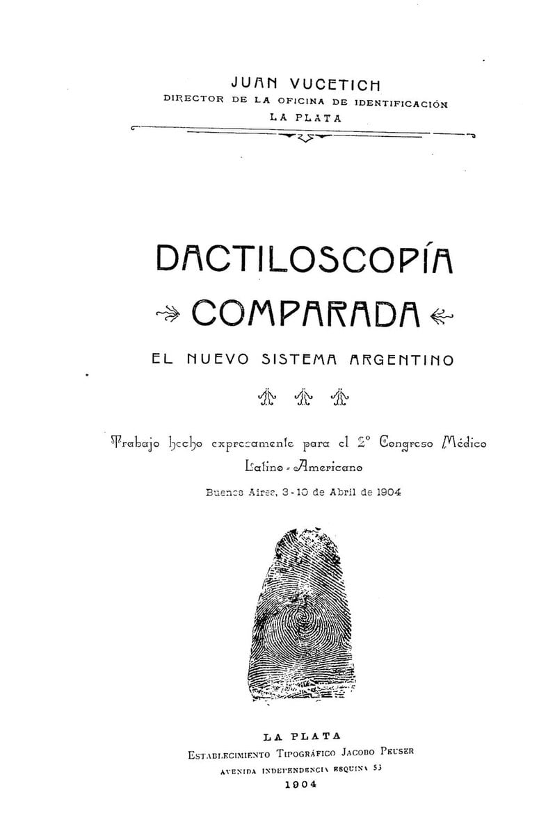 La dactiloscopía, impulsada por Vucetich, es hoy fundamental en controles fronterizos, autenticación de documentos y bases de datos policiales (Wikimedia)