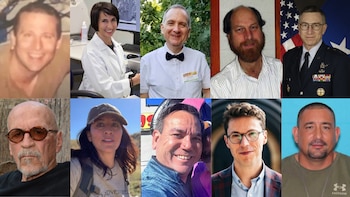 Collage de diez retratos de personas adultas: hombres y mujeres de diversas edades y etnias, la mayoría sonriendo y mirando a la cámara