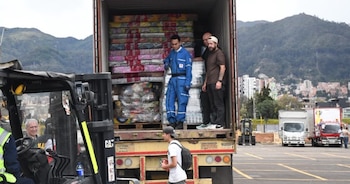 360 toneladas de ayuda humanitaria han sido enviadas a Pereira desde Bogotá - crédito Cruz Roja Colombia - Seccional Bogotá-Cundinamarca
