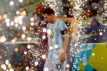 Messi, iluminado por los fuegos