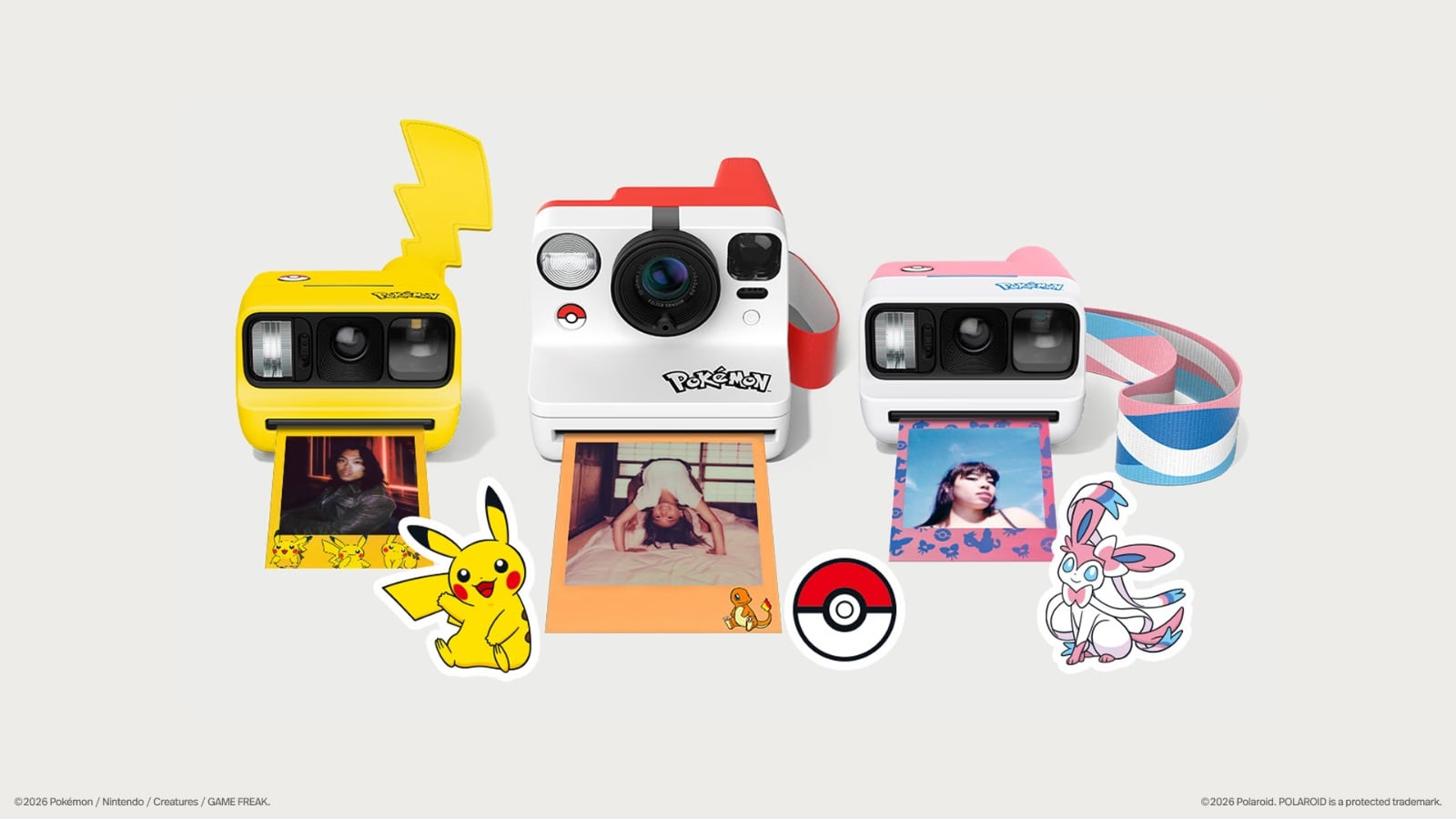 A 30 años del lanzamiento de Pokémon, la franquicia anunció una colaboración con Polaroid que incluye cámaras instantáneas de edición especial. (Pokémon)