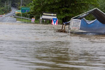 La tormenta se desplazó sobre
