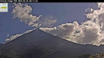 El Volcán de Fuego mantiene actividad con explosiones frecuentes en Guatemala