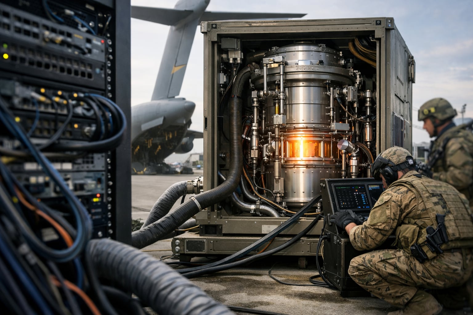 Cómo son los microreactores nucleares transportables que prometen abastecer con energía a la inteligencia artificial y las bases militares