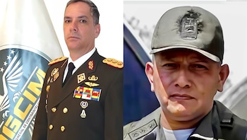 Imagen dividida mostrando a dos militares: a la izquierda, un hombre de mediana edad con uniforme de gala y medallas; a la derecha, un hombre con gorra militar