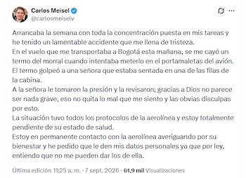 - crédito @carlosmeiselv/X