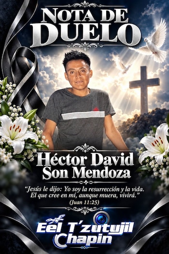 La víctima mortal fue identificada como Héctor David Mendoza y sus restos son velados en la aldea Nahualate de Chicacao.