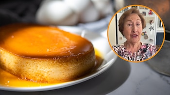 Antonia, abuela cocinera: “El flan de toda la vida se prepara con 4 huevos, un vaso de leche caliente y 7 cucharadas de azúcar”