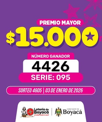 El número ganador fue 4426