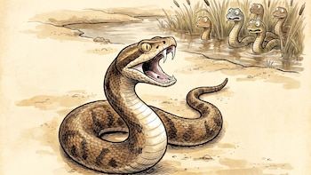 Pupilas de gato, boca blanca y veneno hemotóxico: las claves de la cottonmouth, la serpiente más temida de Estados Unidos