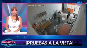 Magaly difunde videos del presunto acoso a Naldy Saldaña y espera la respuesta de La Bella Luz. Captura: Magaly TV La Firme.
