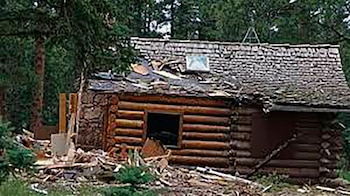 La cabaña abandonada en la