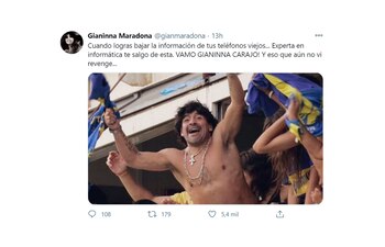 El mensaje de Gianinna Maradona