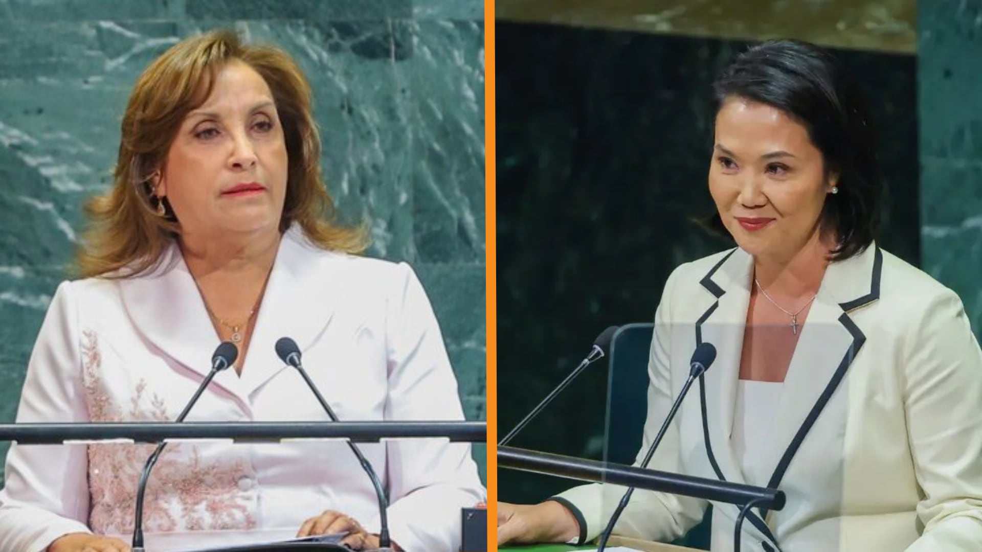 “Keiko Fujimori cada vez se parece más a Dina Boluarte”, afirmó la senadora Ruth Luque. (Foto: Composición - Infobae)