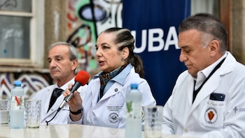 Conferencia de prensa. Hospital de Clínicas