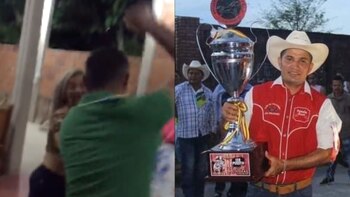 Campeón Mundial de coleo cogió a patadas a una mujer: todo quedó en video