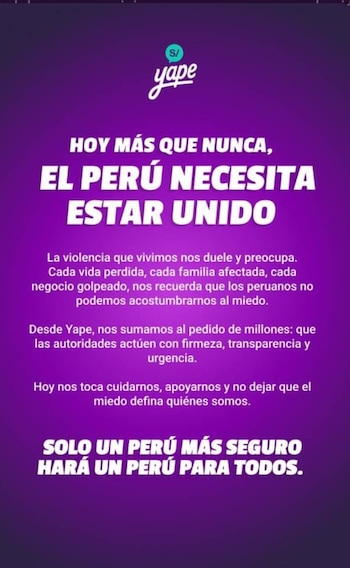Yape exige a las autoridades