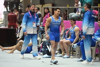Daniel Villafañe, parte del equipo masculino de gimnasia