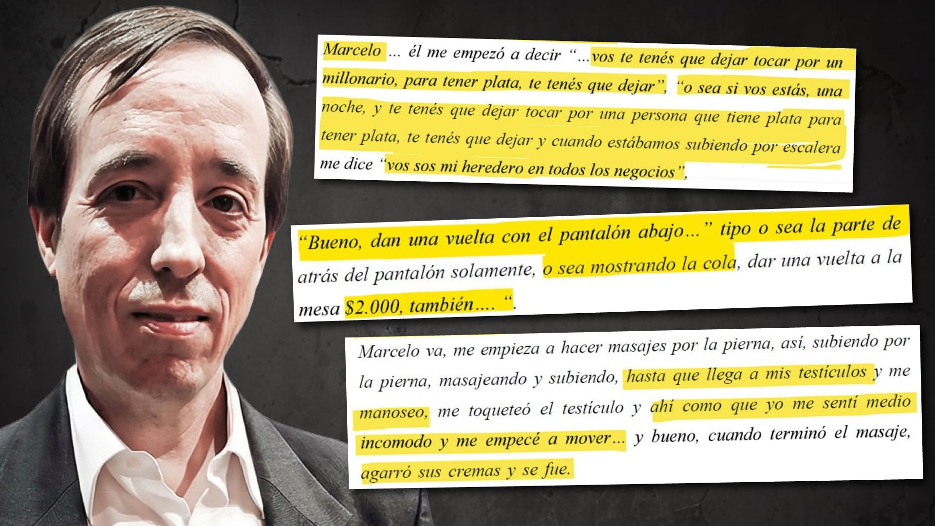 Testimonios de la causa contra Marcelo Porcel por presuntos abusos a los compañeros de sus hijos del colegio Palermo Chico