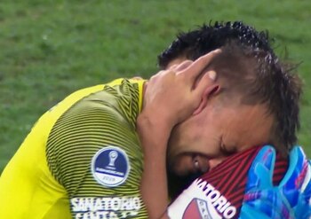 La emoción del guardameta surgido